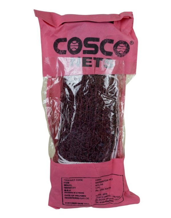 COSCO-Badminton Net Nylon Brown, 4 Side Tape