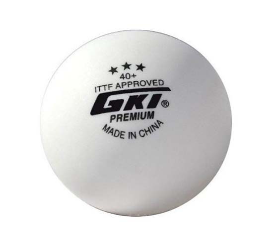 GKI Premium 3 Star 40 Table Tennis Ball | Box of 3 | White ...