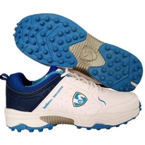 SG Latest Superior Cricket Shoes with Rubber Spikes for Men (White_Aqua)