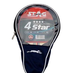 Stag 4 Star Table Tennis Racquet (Multicolor)_WITH COVER