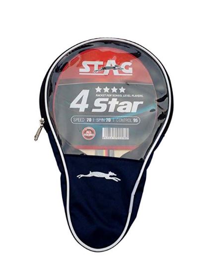 Stag 4 Star Table Tennis Racquet (Multicolor)_WITH COVER