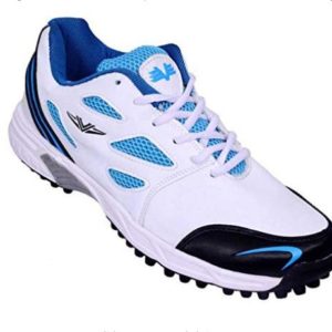 Vijayanti Sports Cricket-Hockey Shoes for Men (White Blue)