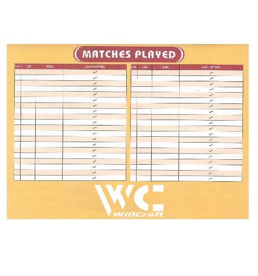 WillCraft Cricket Score Book_last pic