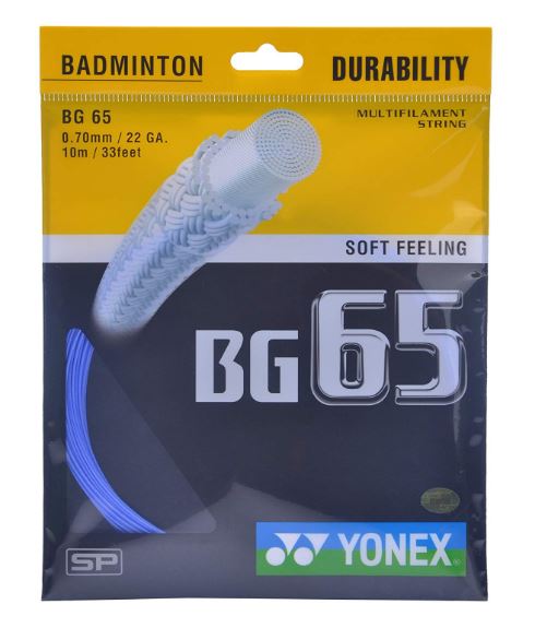 Yonex BG 65 Badminton Strings, 0.70mm (LAVENDER)