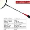 Yonex Nanoray 6000I G4-U Badminton Racquet_BlackRed 5