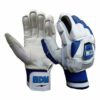 BDM Dynamic Super Cricket Batting Gloves White & Blue