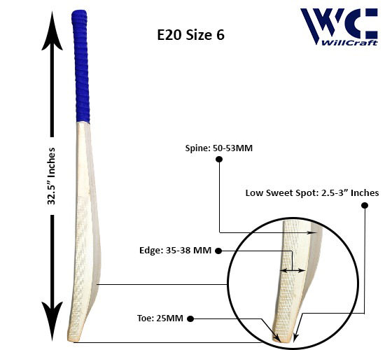 WillCraft E20 English Willow Plain Cricket Bat2_new
