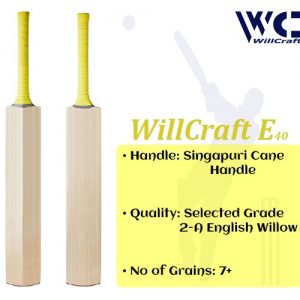 WillCraft E40 English Willow Plain Cricket Bat