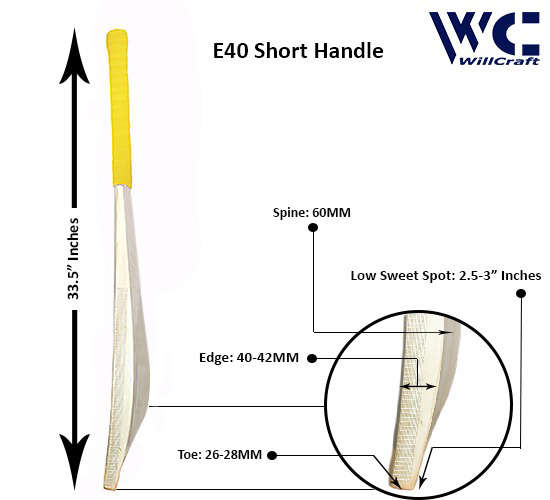 WillCraft E40 English Willow Plain Cricket Bat1_new