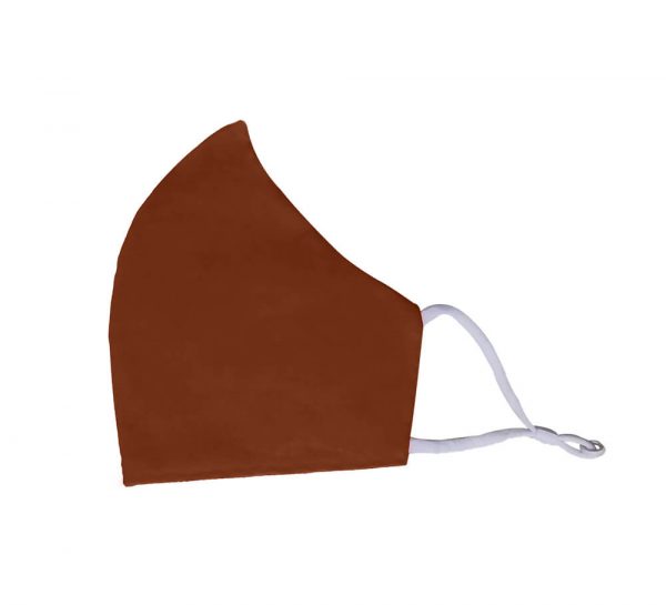 3 Ply Cotton Face Mask_Solid Brown