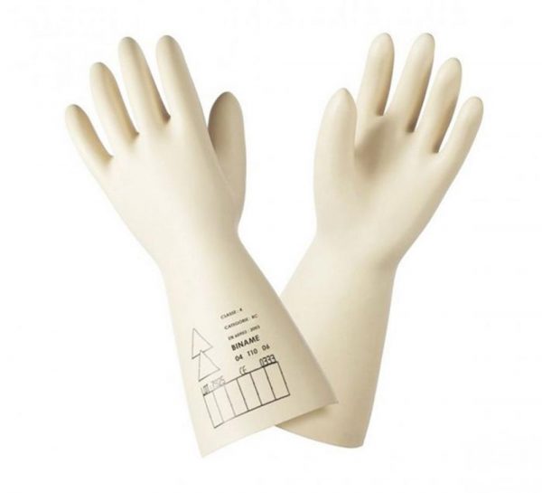 Waterproof White 11kV Shock Proof Gloves for Electrical protection