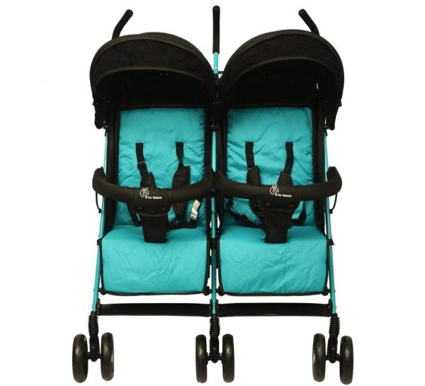 R for Rabbit Ginny & Johnny Twin Stroller_BlueBlack 1