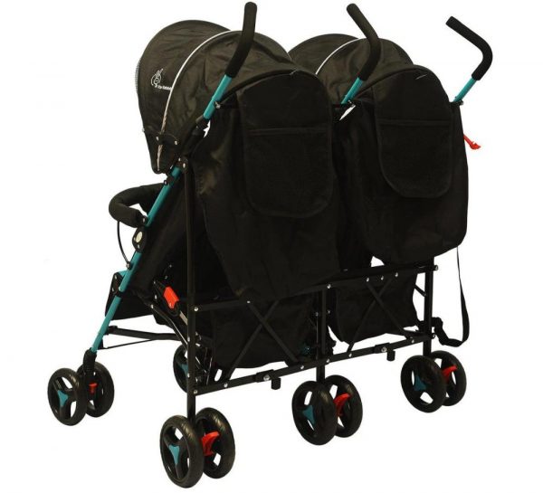 R for Rabbit Ginny & Johnny Twin Stroller_BlueBlack 7