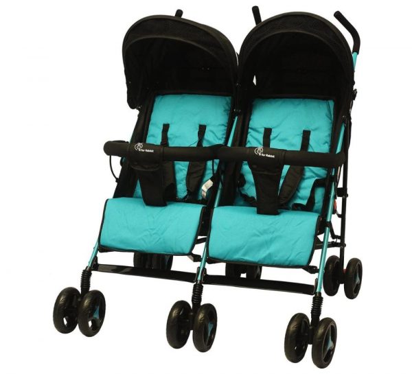 R for Rabbit Ginny & Johnny Twin Stroller_BlueBlack cover