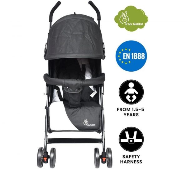 R for Rabbit Twinkle Twinkle Stroller & Pram_GreyBlack 1