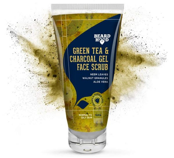 Beardhood Green Tea & Charcoal Gel Face Scrub_cover