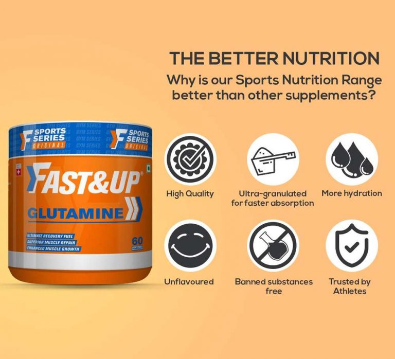 Fast&Up Glutamine Muscle Recovery 300gm Muscle Growth & Recovery