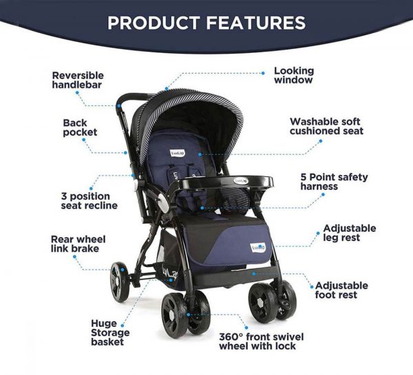 LuvLap Galaxy Baby Stroller_Black1