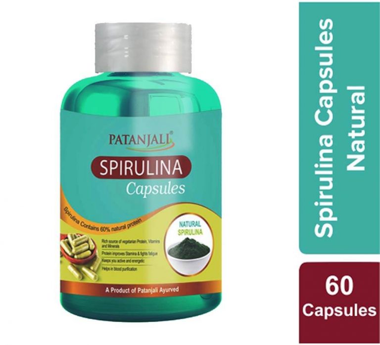 Patanjali Spirulina Capsules 60 Caps 65gm Big Value Shop
