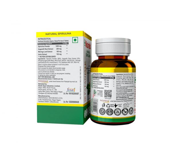 Patanjali Nutrela Natural Spirulina Tablet_cover2