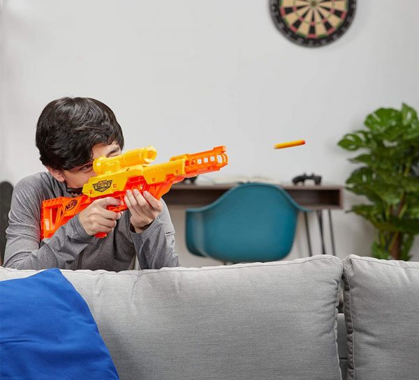  Nerf Alpha Strike Wolf LR-1 Toy Blaster with Targeting Scope -  Includes 12 Official Nerf Elite Darts - for Kids, Teens, Adults : Toys &  Games