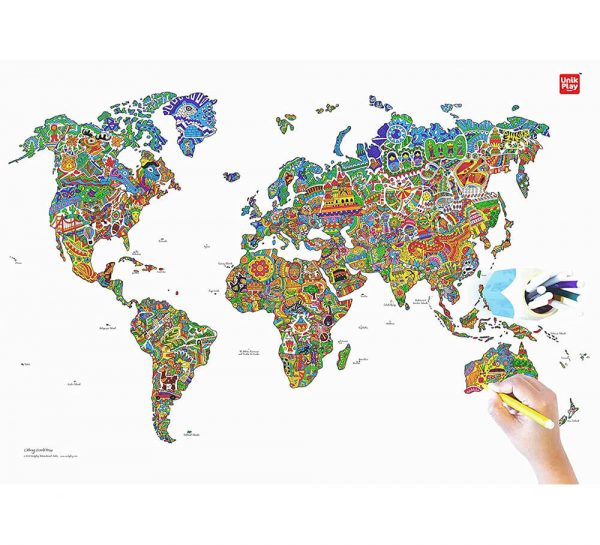 Unikplay Coloring World Map_cover